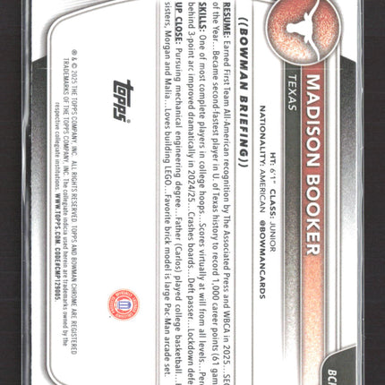 2024 Bowman University Chrome Madison Booker #BCP-15 1st Bowman Steel