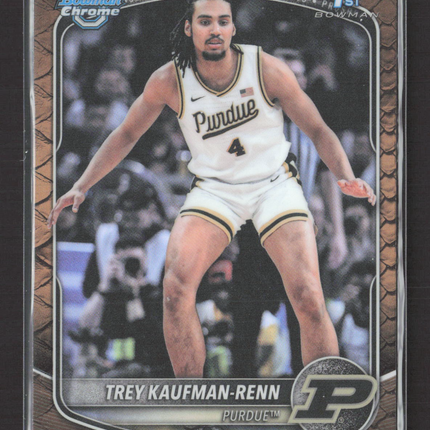 2025 Bowman Chrome University Trey Kaufman-Renn #BCP-21 Steel