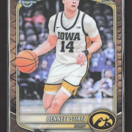 2025 Bowman Chrome University Bennett Stirtz #BCP-90 Steel