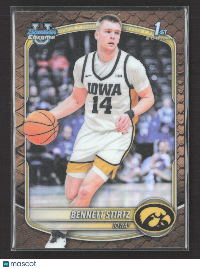 2025 Bowman Chrome University Bennett Stirtz #BCP-90 Steel