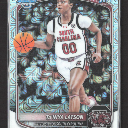 2025 Bowman Chrome University Mosaic Ta'Niya Latson #BCP-86 Mojo