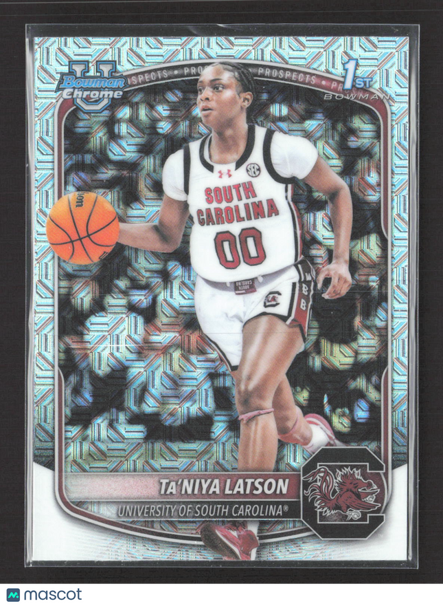 2025 Bowman Chrome University Mosaic Ta'Niya Latson #BCP-86 Mojo