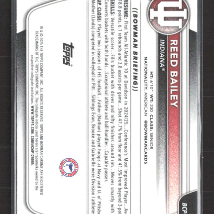 2025 Bowman Chrome University Reed Bailey #BCP-27 Mojo Refractor 1st Bowman