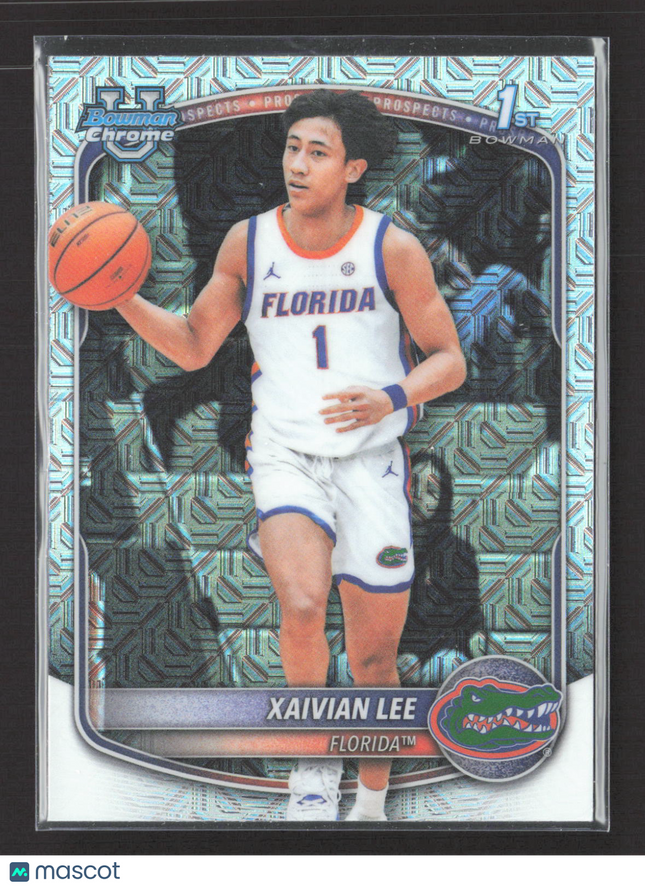 2025 Bowman Chrome University Xaivian Lee #BCP-28 Mojo Refractor