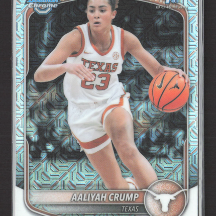 2025 Bowman Chrome University Aaliyah Crump #BCP-33 Mojo Refractor 1st Bowman