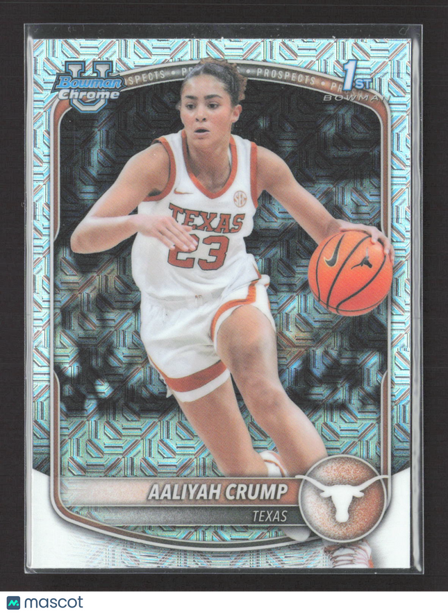 2025 Bowman Chrome University Aaliyah Crump #BCP-33 Mojo Refractor 1st Bowman