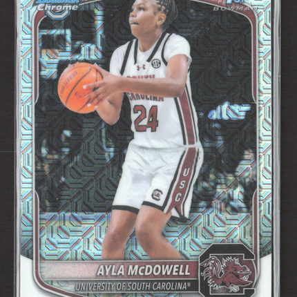 2025 Bowman Chrome University Ayla McDowell #BCP-84 Mojo Refractor