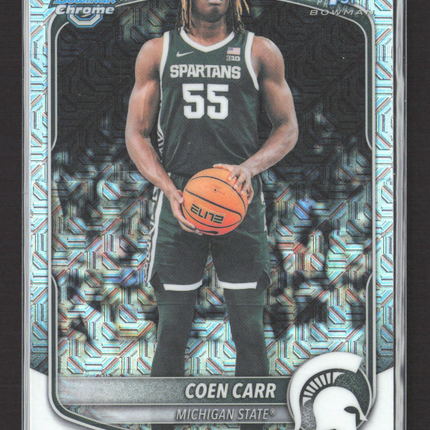 2023 Bowman Chrome University Coen Carr #BCP-35 Mojo Refractor