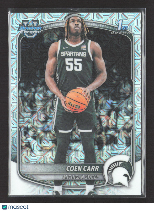 2023 Bowman Chrome University Coen Carr #BCP-35 Mojo Refractor
