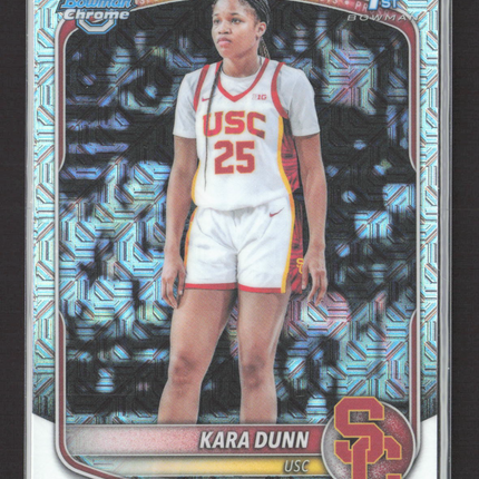 2025 Bowman Chrome University Kara Dunn #BCP-71 Mojo Refractor 1st Bowman