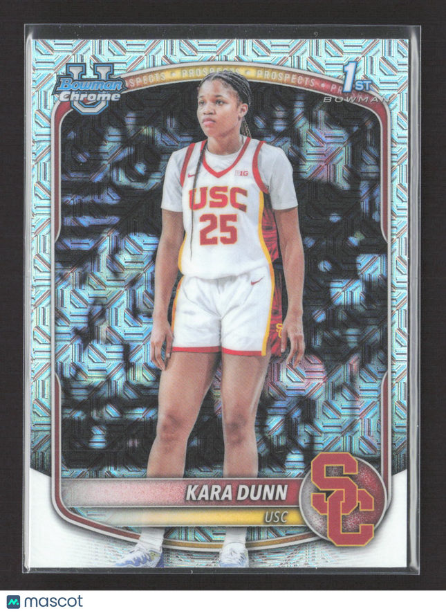 2025 Bowman Chrome University Kara Dunn #BCP-71 Mojo Refractor 1st Bowman