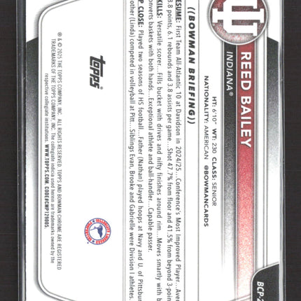 2025 Bowman Chrome University Reed Bailey #BCP-27 Mojo Refractor