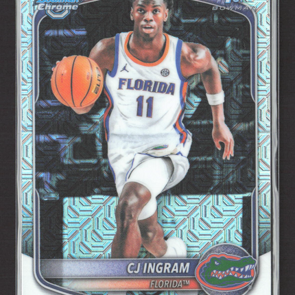 2025 Bowman Chrome University CJ Ingram #BCP-77 Mojo Refractor 1st Bowman