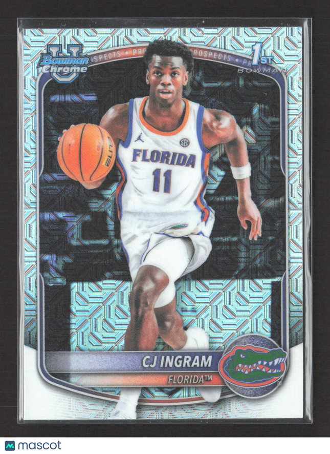 2025 Bowman Chrome University CJ Ingram #BCP-77 Mojo Refractor 1st Bowman