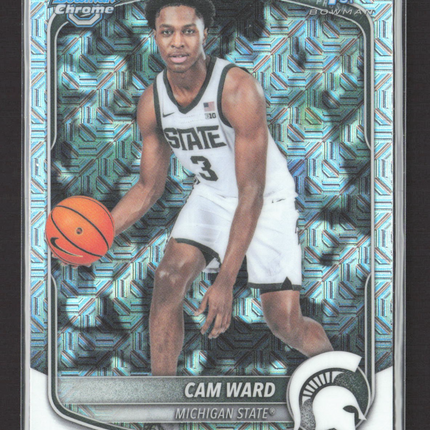 2023 Bowman Chrome University Cam Ward #BCP-53 Mojo Refractor