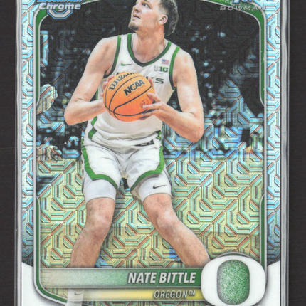 2023 Bowman Chrome University Nate Bittle #BCP-88 Mojo Refractor 1st Bowman