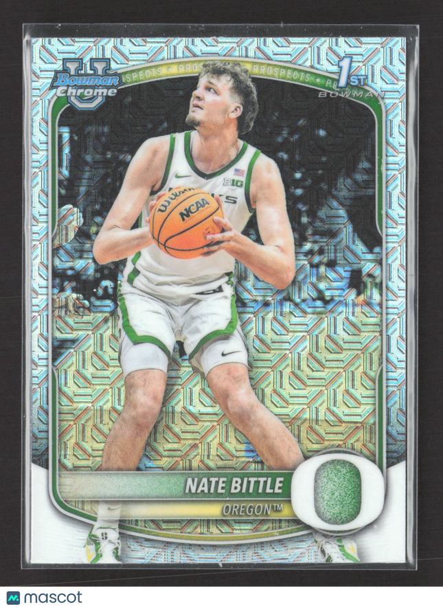 2023 Bowman Chrome University Nate Bittle #BCP-88 Mojo Refractor 1st Bowman