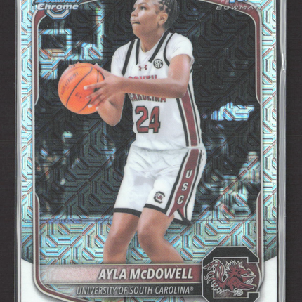 2025 Bowman Chrome University Ayla McDowell #BCP-84 Mojo Refractor