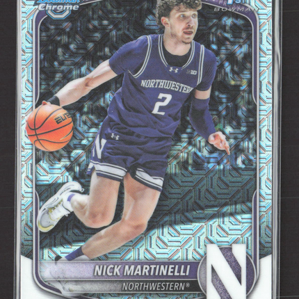 2025 Bowman Chrome University Nick Martinelli #BCP-62 Mojo