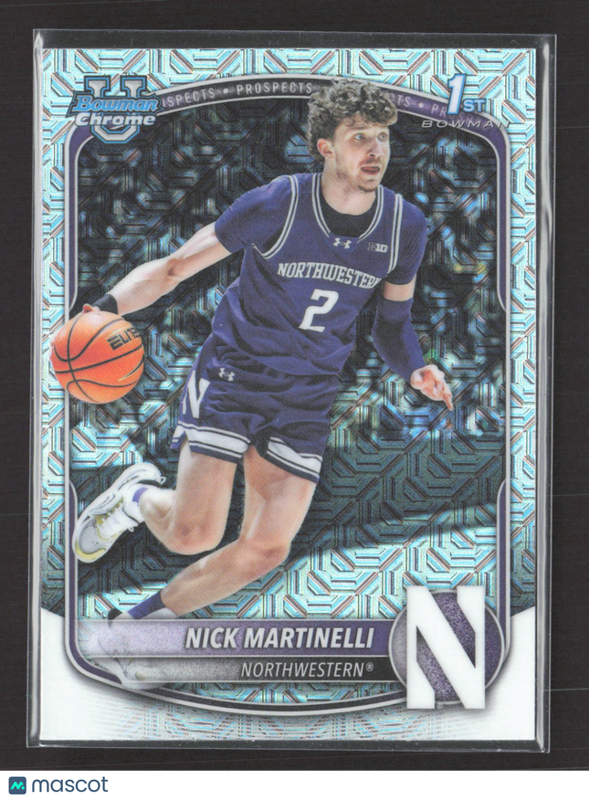 2025 Bowman Chrome University Nick Martinelli #BCP-62 Mojo