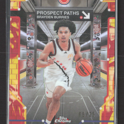 2025 Topps Chrome McDonald's All American Prospect Paths Brayden Burries 05/25