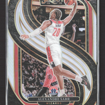 2025 Panini Select Prizm Alexandre Sarr #185 Premier Level RC Silver