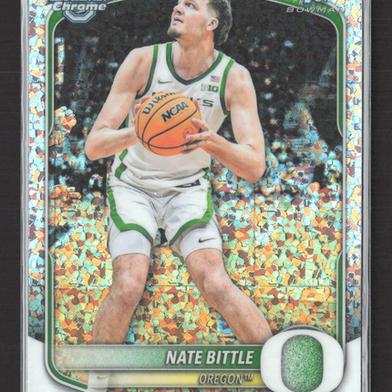 2025 Bowman Chrome University Nate Bittle #BCP-88 Mini Diamond