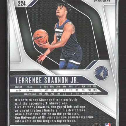 2024 Panini Prizm Basketball Terrence Shannon Jr. #224 Pink Ice RC