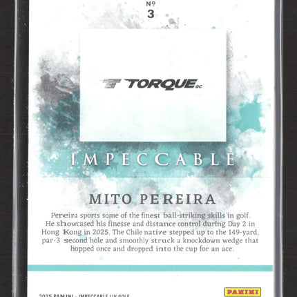 2025 Panini Impeccable LIV Golf Mito Pereira #3 09/20