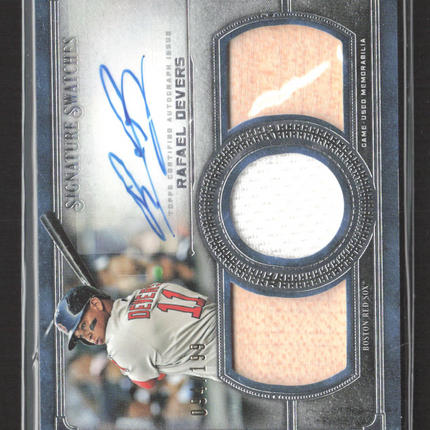 2019 Topps Museum Signature Swatches Rafael Devers #SSTA-RD 094/199 Relic Auto