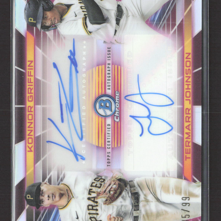 2024 Bowman Draft Chrome Termarr Johnson Konnor Griffin Refractor 85/99 Auto