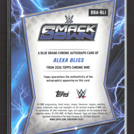 2026 Topps Chrome WWE Alexa Bliss #BBA-BLI Geometric Auto