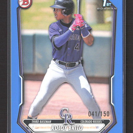 2026 Bowman Roldy Brito #BP-21 Blue Paper 041/150