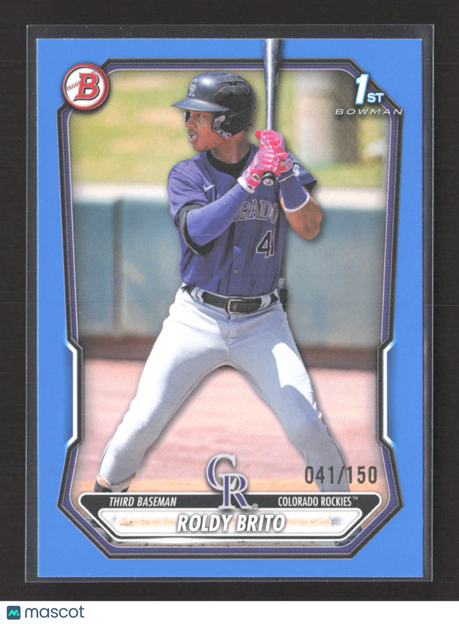 2026 Bowman Roldy Brito #BP-21 Blue Paper 041/150