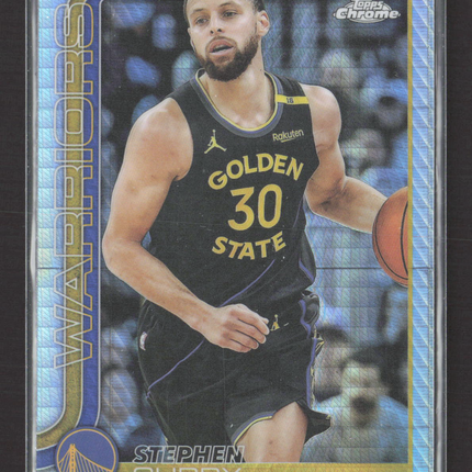 2025 Topps Chrome Stephen Curry #201 Blue Prizm