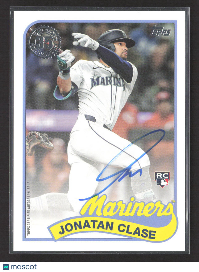 2024 Topps 1989 Topps Baseball Autograph Card Jonatan Clase #89AU-JCL RC Auto