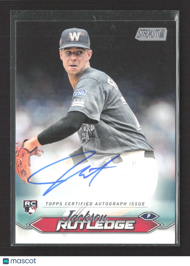 2024 Topps Stadium Club Jackson Rutledge #SCBA-JRU RC Auto