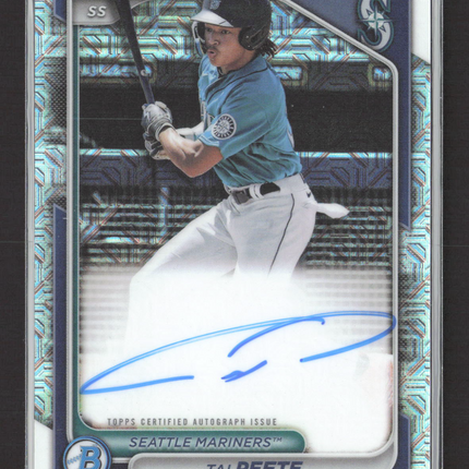 2024 Topps Bowman Chrome Tai Peete #BMA-TP Mojo Refractor Auto