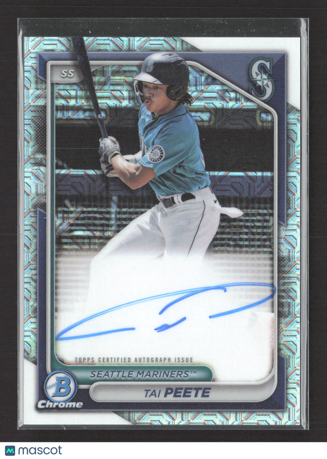 2024 Topps Bowman Chrome Tai Peete #BMA-TP Mojo Refractor Auto
