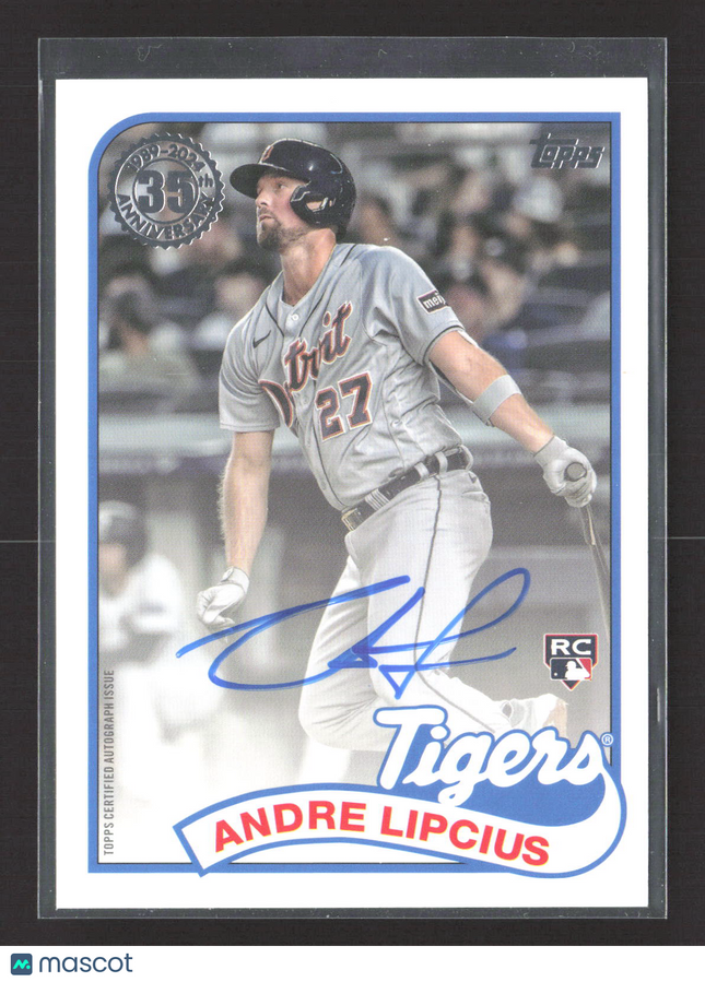 2024 Topps 1989 Topps Baseball Autograph Andre Lipcius #89BA2-AL RC Auto