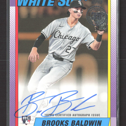 2025 Topps 1990 Topps Baseball Brooks Baldwin #90A-BBN RC 39/50 Auto