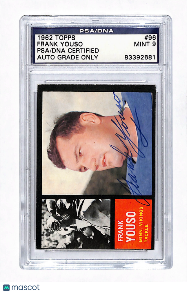 1962 Topps Frank Youso #96 Auto psa 9