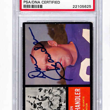 1962 Topps Don Chandler #107 Auto Psa Authentic