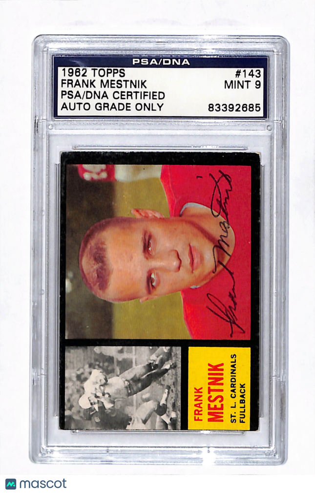 1962 Topps Frank Mestnik #143 Auto Psa 9