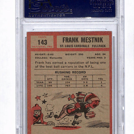 1962 Topps Frank Mestnik #143 Auto Psa 9