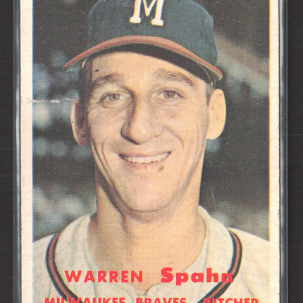 1957 Topps Warren Spahn #90
