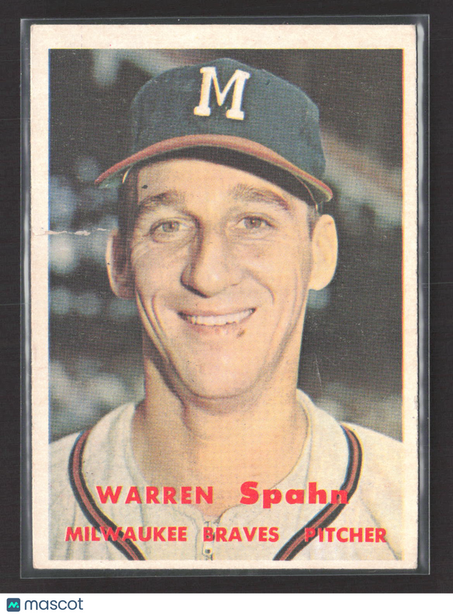 1957 Topps Warren Spahn #90