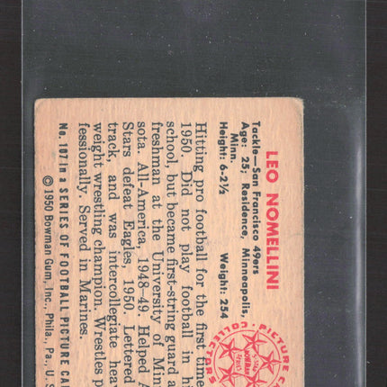 1950 Bowman Leo Nomellini #107