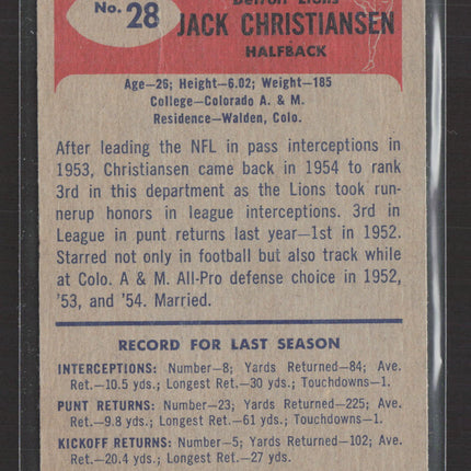 1955 Bowman Jack Christiansen #28