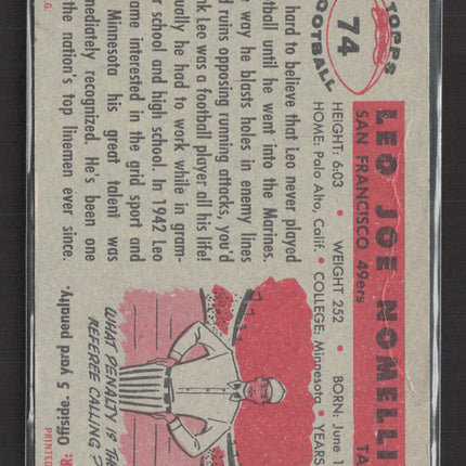 1956 Topps Leo Nomellini #74